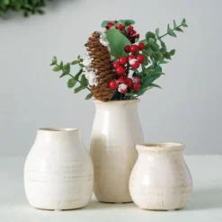 Kirkland's Home Glossy Curved Vases, Set Of 3- Vases