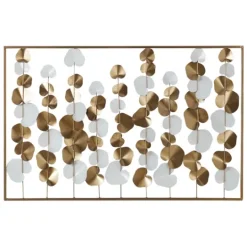Kirkland's Home Glossy Gold Leaves Framed Wall Plaque- Wall Plaques