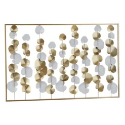 Kirkland's Home Glossy Gold Leaves Framed Wall Plaque- Wall Plaques