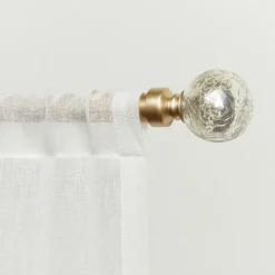 Kirkland's Home Gold Aged Mercury Sphere Curtain Rod, 72 In.- Curtain Rods & Hardware