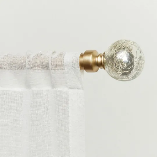 Kirkland's Home Gold Aged Mercury Sphere Curtain Rod, 72 In.- Curtain Rods & Hardware