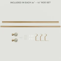Kirkland's Home Gold Aged Mercury Sphere Curtain Rod, 72 In.- Curtain Rods & Hardware