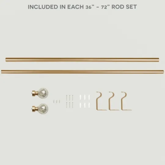 Kirkland's Home Gold Aged Mercury Sphere Curtain Rod, 72 In.- Curtain Rods & Hardware