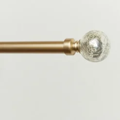 Kirkland's Home Gold Aged Mercury Sphere Curtain Rod, 120 In.- Curtain Rods & Hardware
