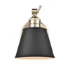 Kirkland's Home Gold And Black Metal Tapered Shade Wall Sconce- Sconces