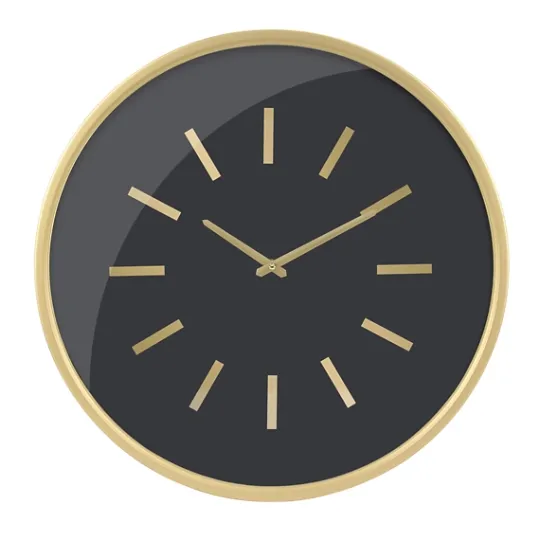 Kirkland's Home Gold And Black Modern Wall Clock- Clocks