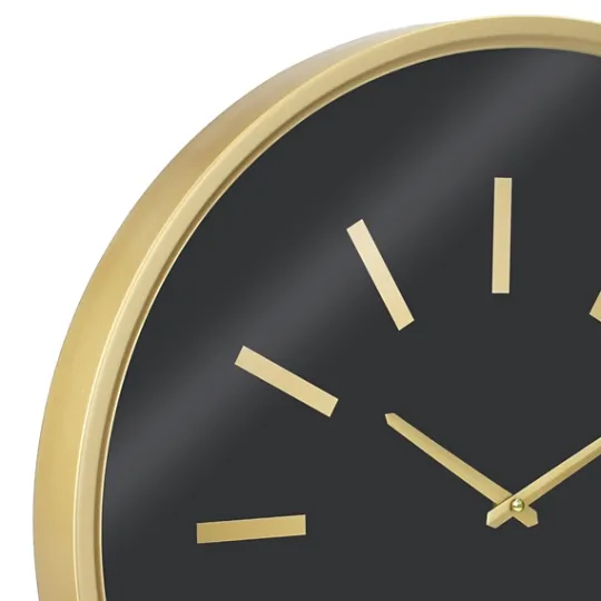 Kirkland's Home Gold And Black Modern Wall Clock- Clocks