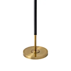 Kirkland's Home Gold And Black Simple Stem Floor Lamp- Floor Lamps