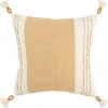 Kirkland's Home Gold And Ivory Color Block Pillow- Pillows