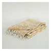 Kirkland's Home Gold And Ivory Striped Cotton Throw- Blankets & Throws