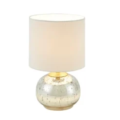 Kirkland's Home Gold And Silver Mercury Glass Table Lamp- Table Lamps
