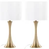 Kirkland's Home Gold And Tapered Table Lamps Set Of 2- Table Lamps