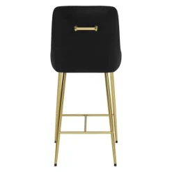 Kirkland's Home Gold And Velvet Counter Stool- Bar Stools & Counter Height Stools