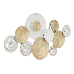 Kirkland's Home Gold And White Round Layered Plates Wall Sculpture- Wall Plaques