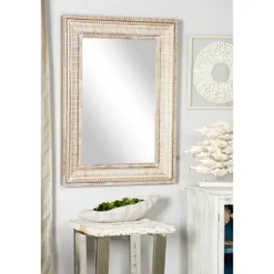 Kirkland's Home Gold And White Washed Carved Frame Mirror- Decorative Mirrors