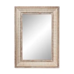 Kirkland's Home Gold And White Washed Carved Frame Mirror- Decorative Mirrors