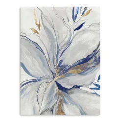 Kirkland's Home Gold Charcoal Bloom Canvas Art Print, 24X32 In.- Canvas Art