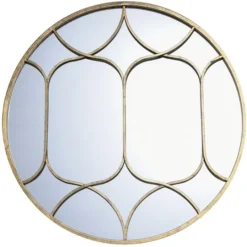 Kirkland's Home Gold Circular Inset Round Wall Mirror- Decorative Mirrors