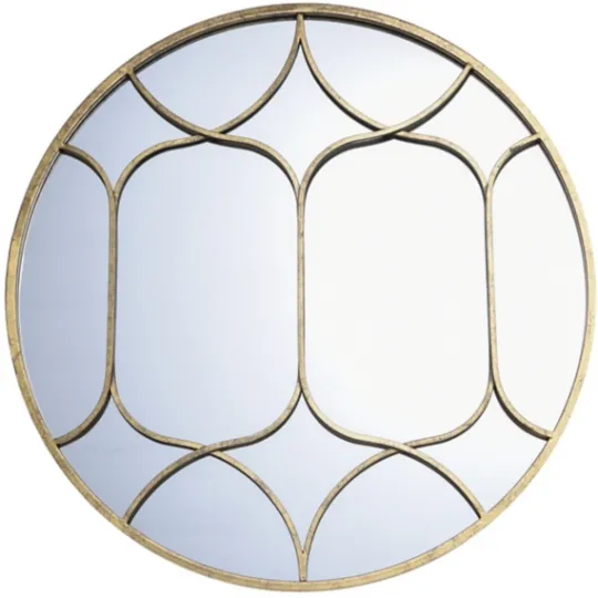 Kirkland's Home Gold Circular Inset Round Wall Mirror- Decorative Mirrors