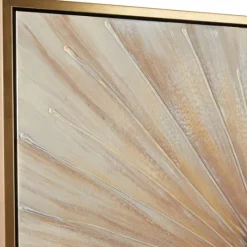 Kirkland's Home Gold Contemporary Burst Framed Canvas Art Print- Canvas Art