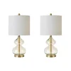 Kirkland's Home Gold Curved Glass Table Lamps, Set Of 2- Table Lamps