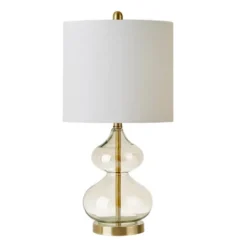 Kirkland's Home Gold Curved Glass Table Lamps, Set Of 2- Table Lamps