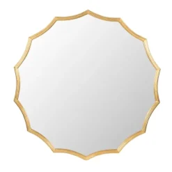 Kirkland's Home Gold Curved Sunburst Wall Mirror- Decorative Mirrors