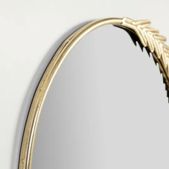 Kirkland's Home Gold Finish Oval Wreath Mirror- Decorative Mirrors