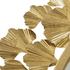 Kirkland's Home Gold Foil Leaf Framed Round Wall Mirror- Decorative Mirrors