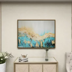 Kirkland's Home Gold Geode Slice Framed Canvas Art Print- Framed Art