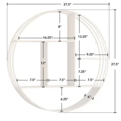 Kirkland's Home Gold Industrial Circular Metal Shelf- Shelves