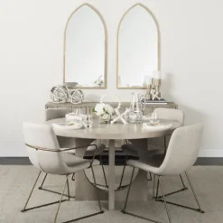 Kirkland's Home Gold Iron And Fabric Dining Chairs, Set Of 2- Dining Chairs