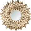 Kirkland's Home Gold Iron Sunburst Round Frame Mirror- Decorative Mirrors