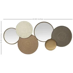 Kirkland's Home Gold Layered Plates With Mirrors Wall Plaque- Wall Plaques
