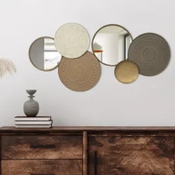 Kirkland's Home Gold Layered Plates With Mirrors Wall Plaque- Wall Plaques