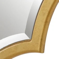 Kirkland's Home Gold Leaf Curved Metal Wall Mirror- Decorative Mirrors