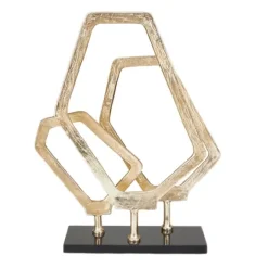 Kirkland's Home Gold Marble Layered Geometric Loops Statue- Statues & Figurines