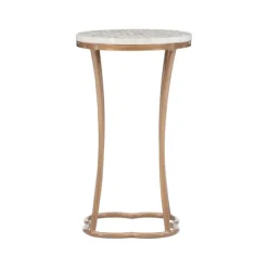 Kirkland's Home Gold Metal And Capiz Shell Top Accent Table- Accent & End Tables