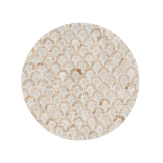 Kirkland's Home Gold Metal And Capiz Shell Top Accent Table- Accent & End Tables