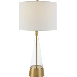 Kirkland's Home Gold Metal Cone Base Table Lamp- Table Lamps