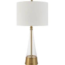 Kirkland's Home Gold Metal Cone Base Table Lamp- Table Lamps
