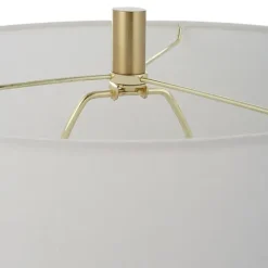 Kirkland's Home Gold Metal Cone Base Table Lamp- Table Lamps