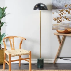 Kirkland's Home Gold Metal Dome Shade Floor Lamp- Floor Lamps