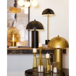 Kirkland's Home Gold Metal Dome Shade Table Lamp- Table Lamps