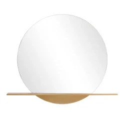 Kirkland's Home Gold Metal Emery Mirror With Shelf- Decorative Mirrors