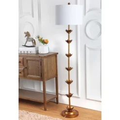 Kirkland's Home Gold Metal Floral Petals Floor Lamp- Floor Lamps