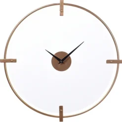 Kirkland's Home Gold Metal Frame Glass Face Wall Clock- Clocks