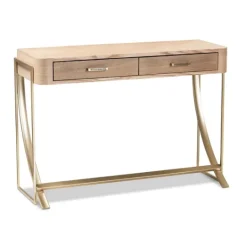 Kirkland's Home Gold Metal Frame Two-Drawer Console Table- Console Tables