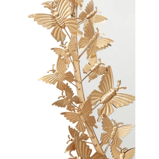 Kirkland's Home Gold Metal Layered Butterflies Framed Mirror- Decorative Mirrors