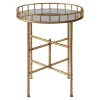 Kirkland's Home Gold Metal Mirrored Tray Accent Table- Accent & End Tables